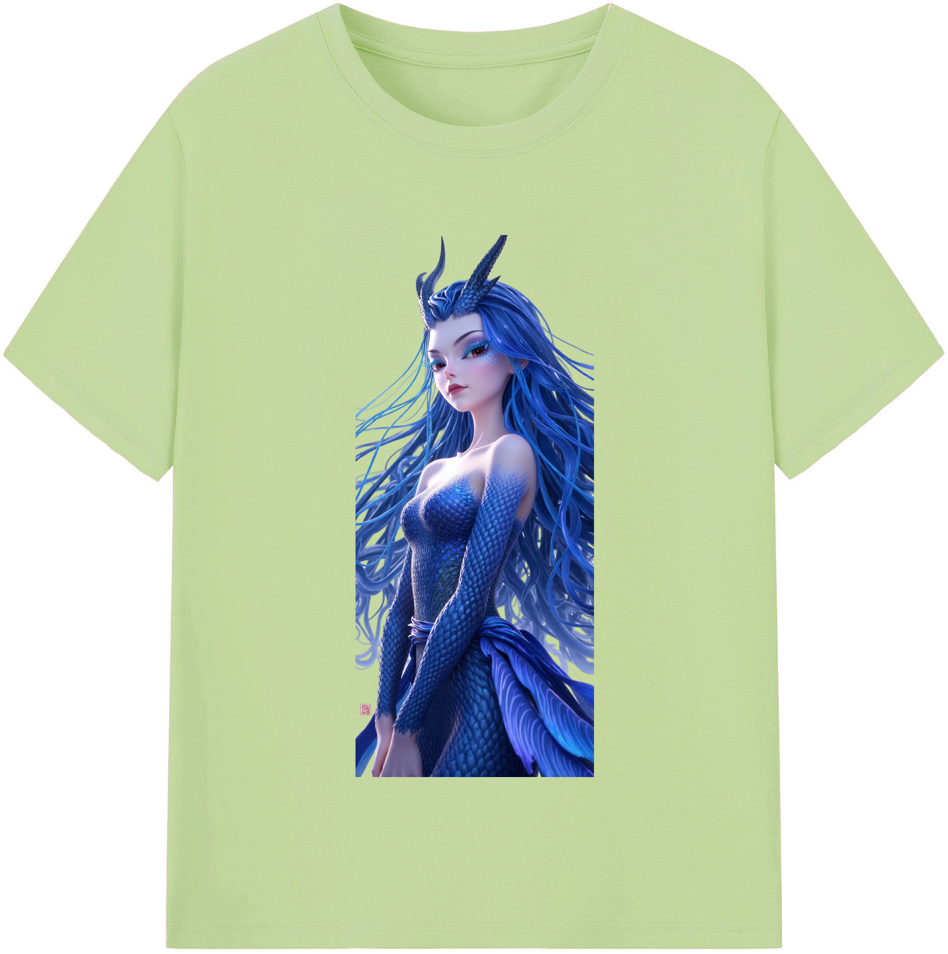 （画像用） Ne Zha 2 ナタ 魔童の大暴れ 綿100％半袖Tシャツ（フロントプリント）